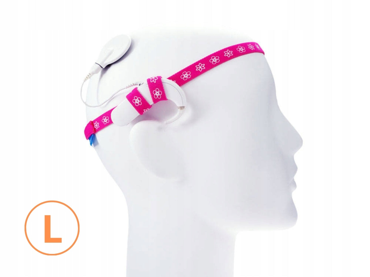 EasyFlex ULTRA headband for hearing aids/implants - flower pattern - L