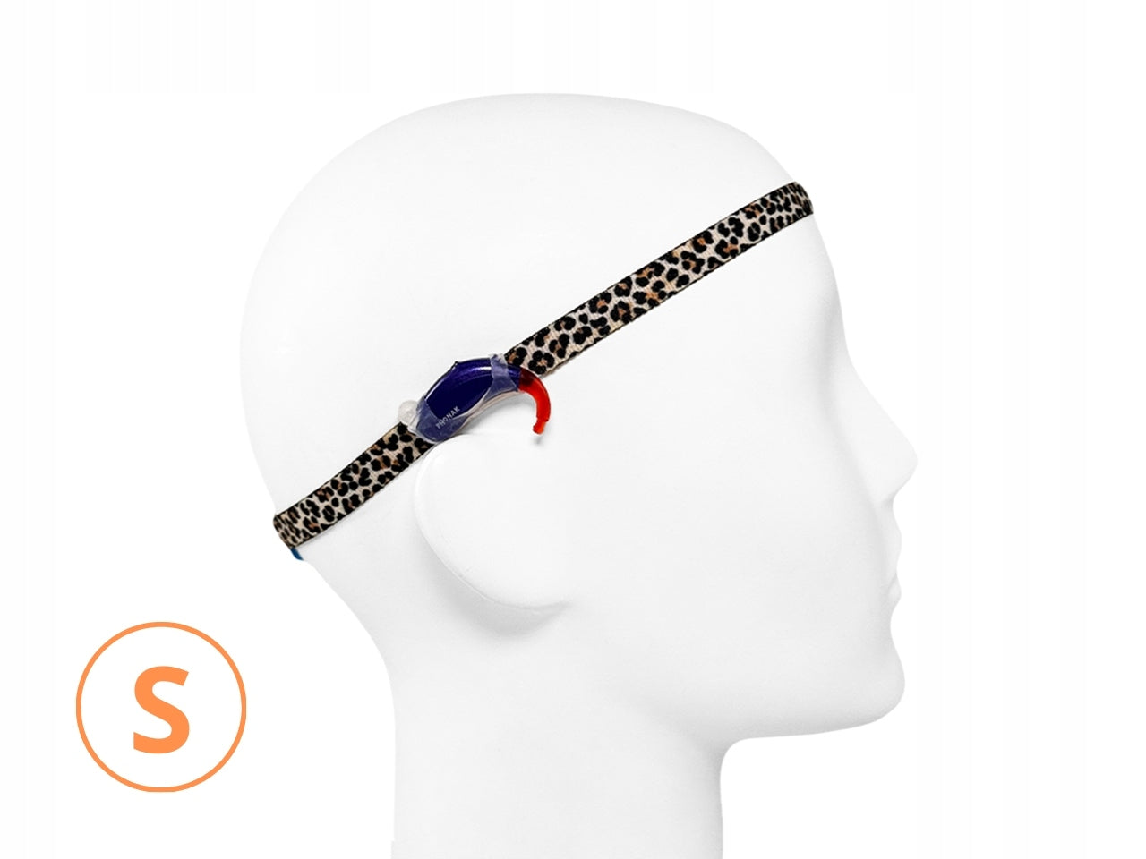 EasyFlex ULTRA headband for hearing aids/implants - leopard print - S