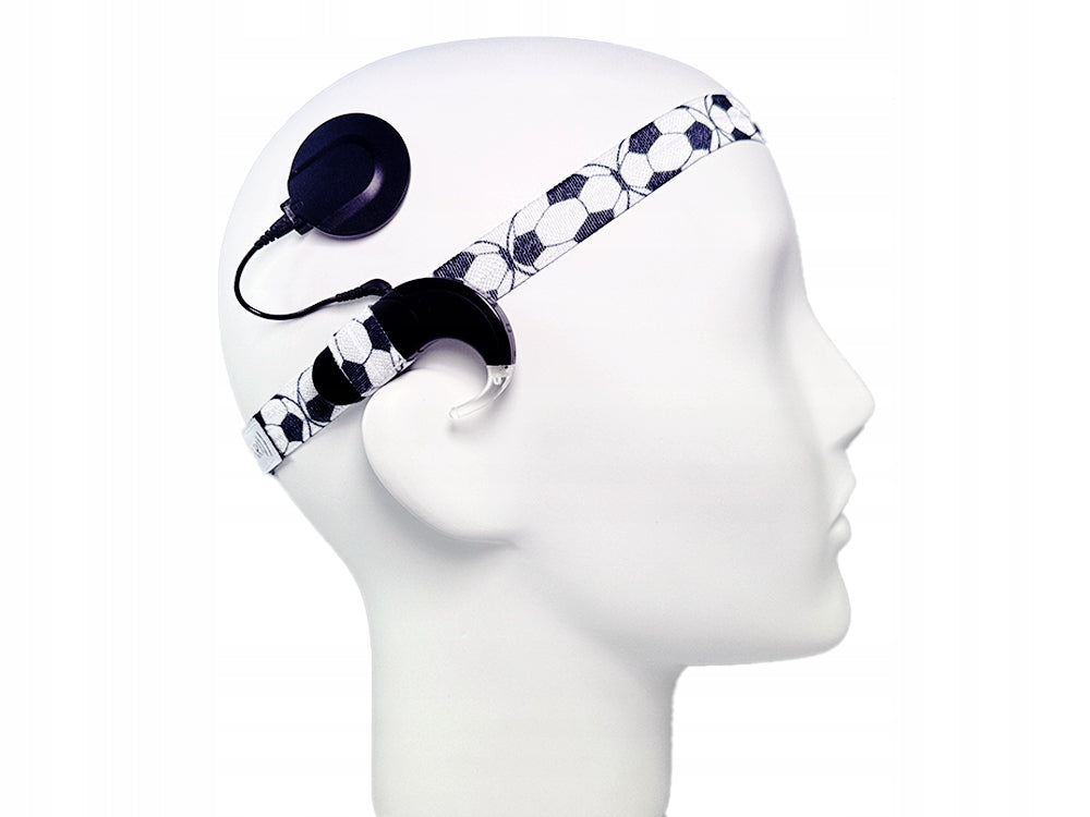 EasyFlex band for hearing aids and/or speech processors - balls - S Manufacturer code BEFSfootball
