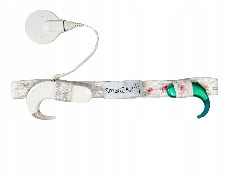 EasyFlex headband for hearing aids and/or speech processors - roses - S Medical device no