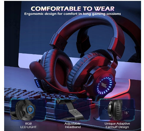 EasySMX V07W RGB Wireless On-Ear Headphones Model VIP002W