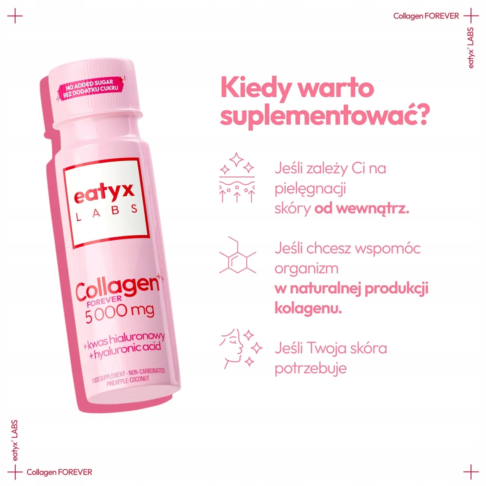 Eatyx Labs Collagen Forever 5000mg 80ml x 30pcs. Packaging status original