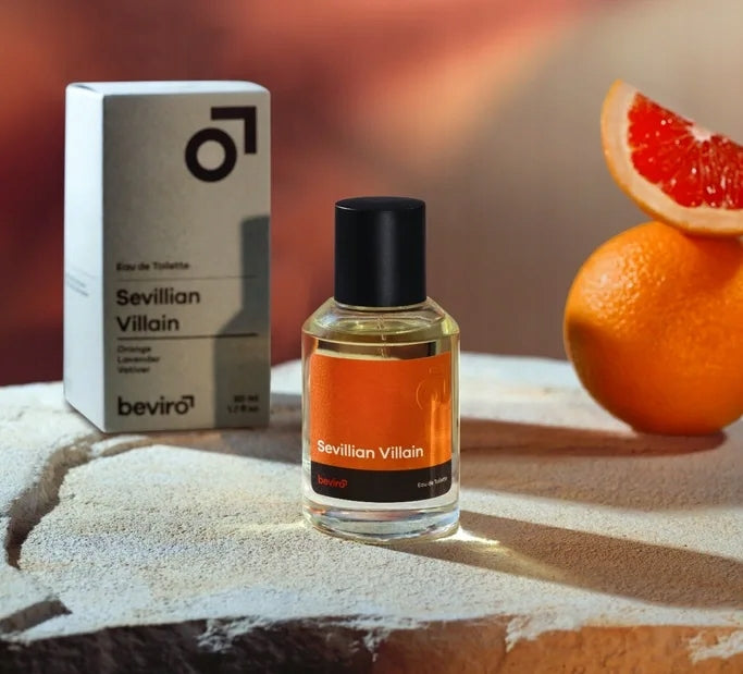 Eau De Toilette Men's Beviro Sevillian Villain Scent Orange Lavender 50ml Packaging status original