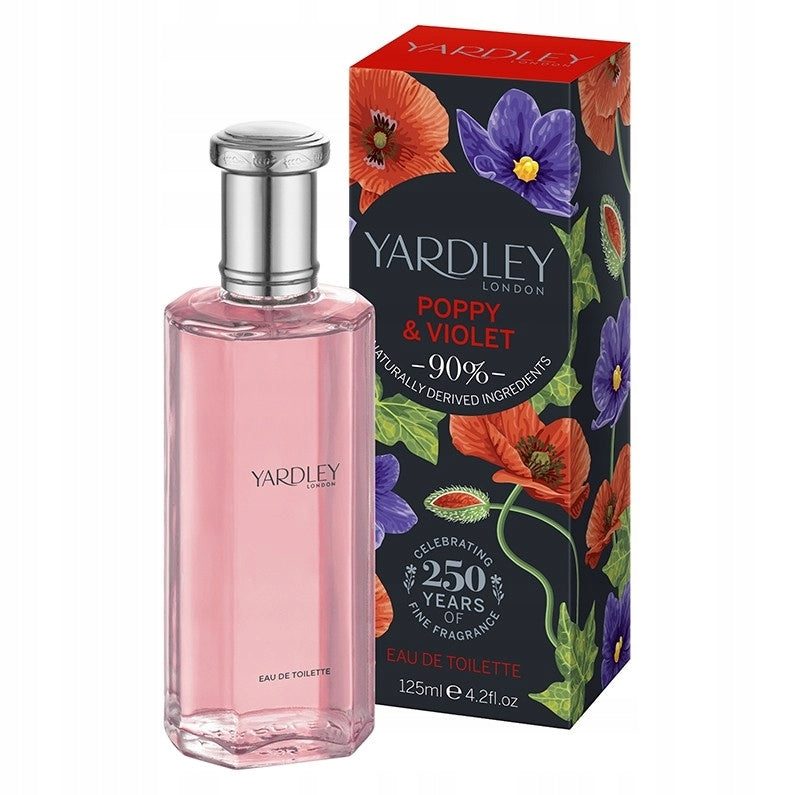 Eau de Toilette for women EDT Yardley London Poppy & Violet perfume 125 ml