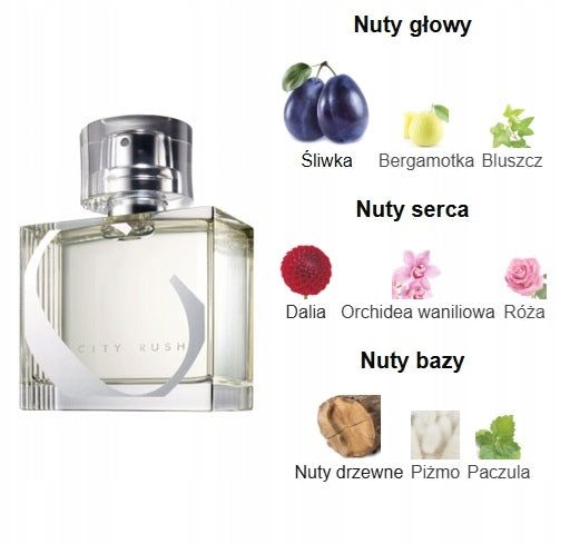 Eau de toilette City Rush Avon Packaging status original