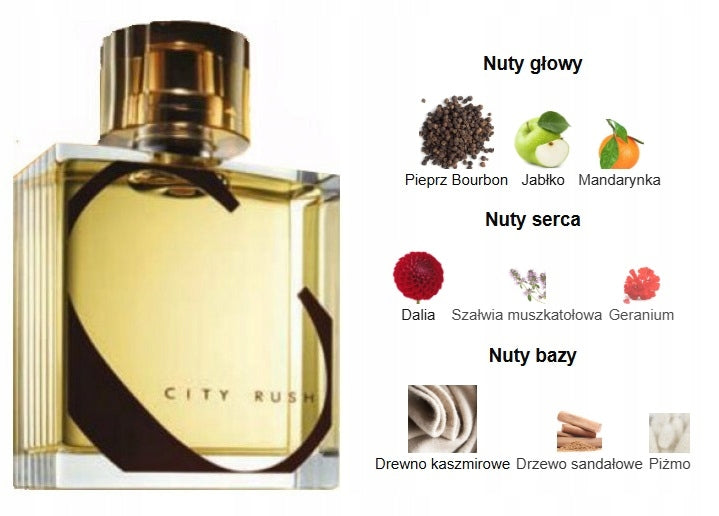 Eau de toilette City Rush for Him Avon Packaging status original