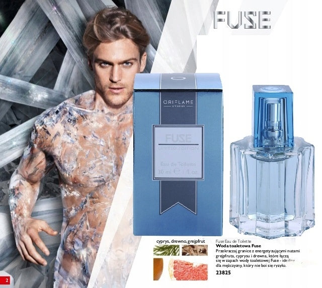 Eau de toilette Fuse Oriflame Packaging status original