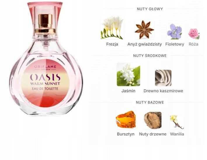 Eau de toilette Oasis Warm Sunset Oriflame Packaging status original