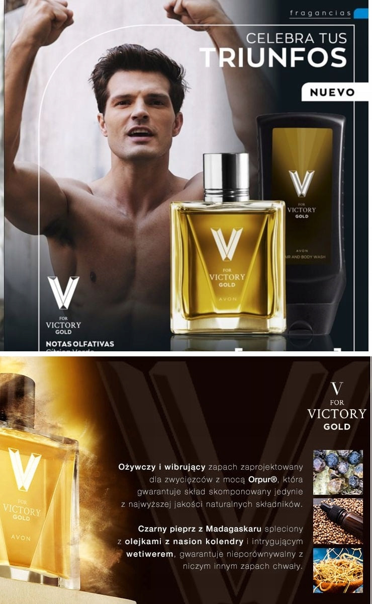 Eau de toilette V For Victory Gold Avon Brand Avon