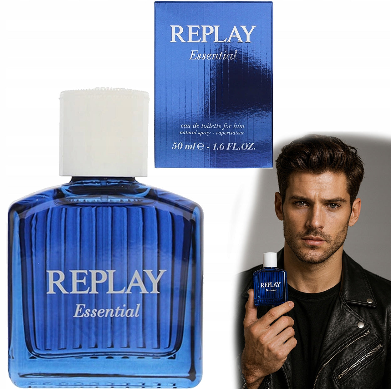 Eau de toilette for Men Replay Essential for Him Eau de Toilette 50 ml Packaging status original