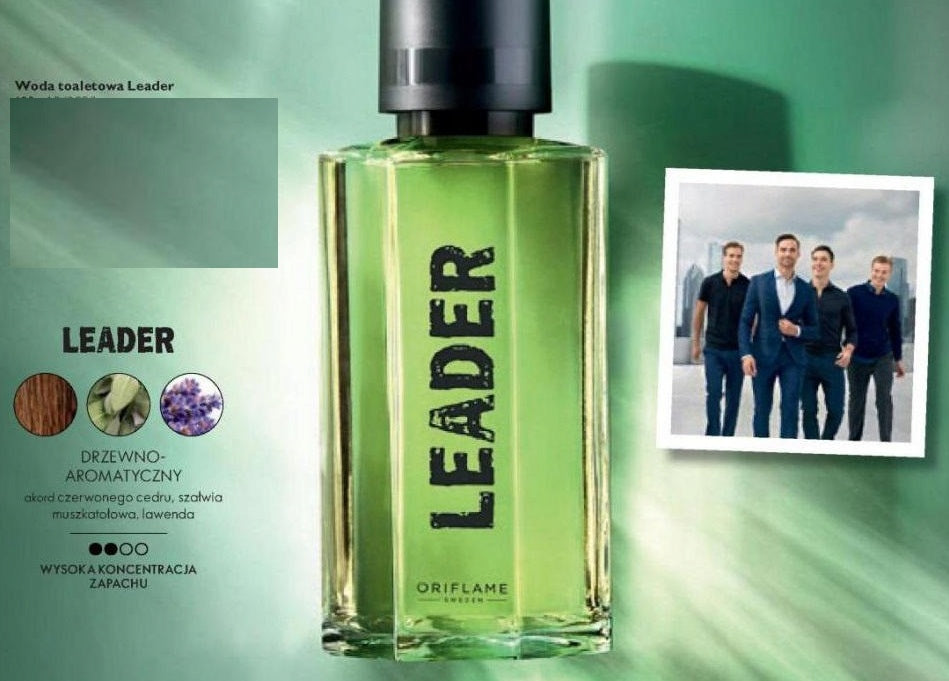 Eau de toilette for men Leader Oriflame Packaging status original