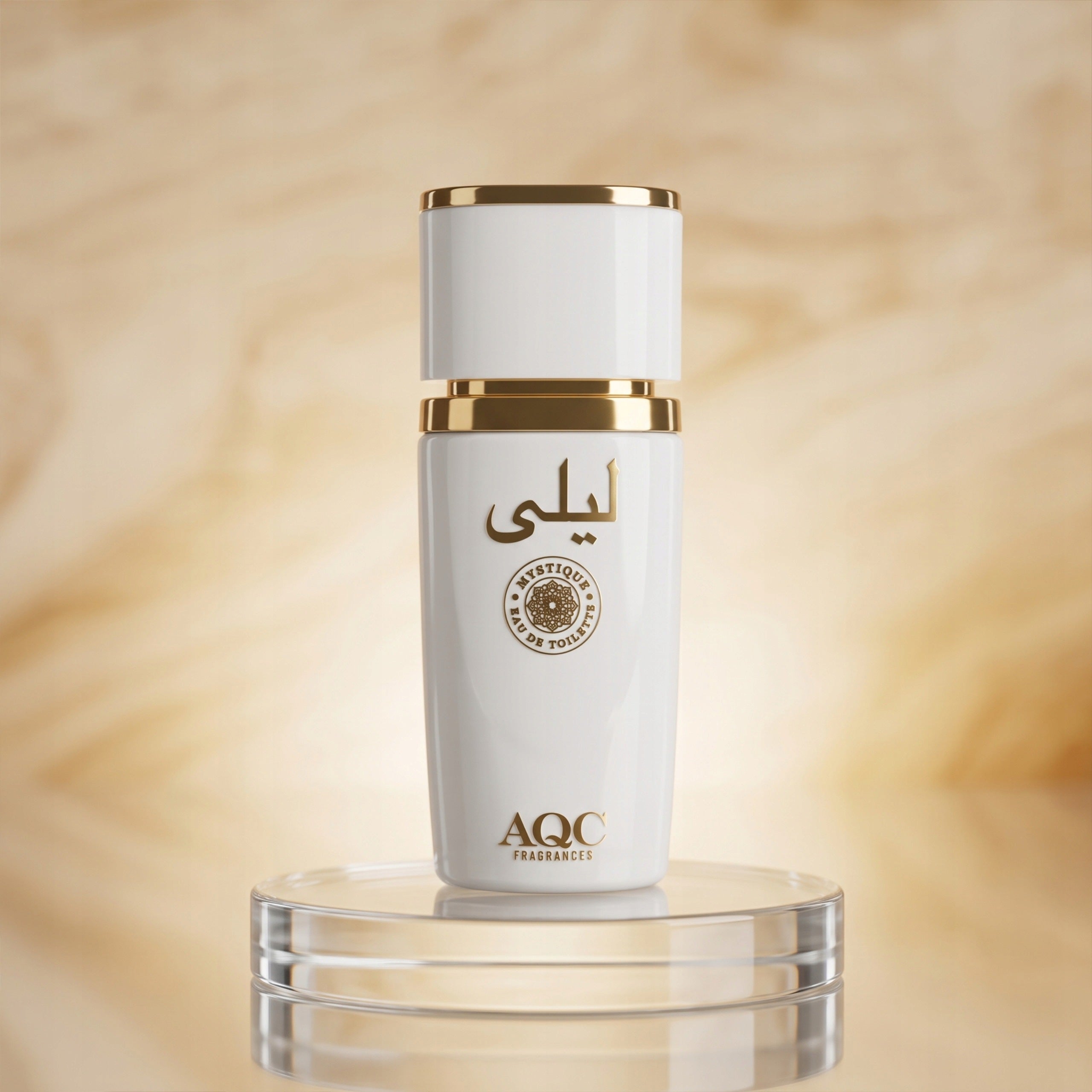 Eau de toilette with hints of cedar and vanilla AQC Leila Mystique 60 ml Packaging status original