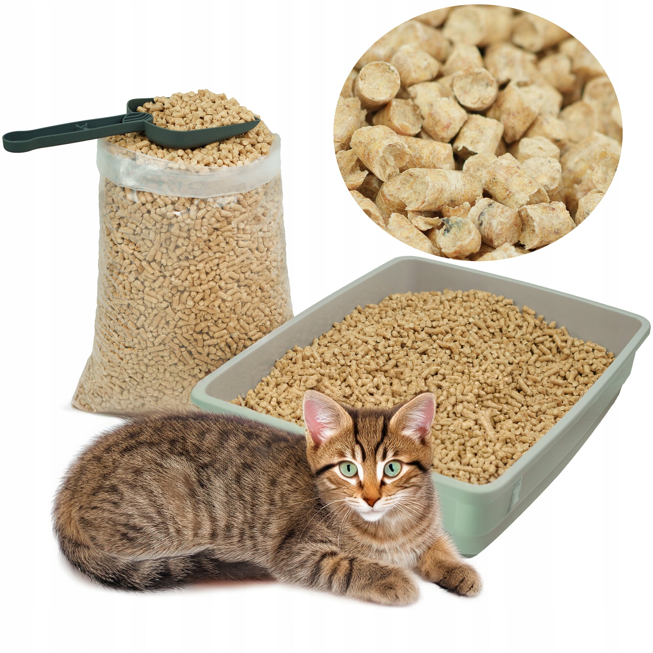 Eco-Friendly Light Pellet Rabbit Gravel Cat Guinea Pig Rodents 20KG Packaging status original