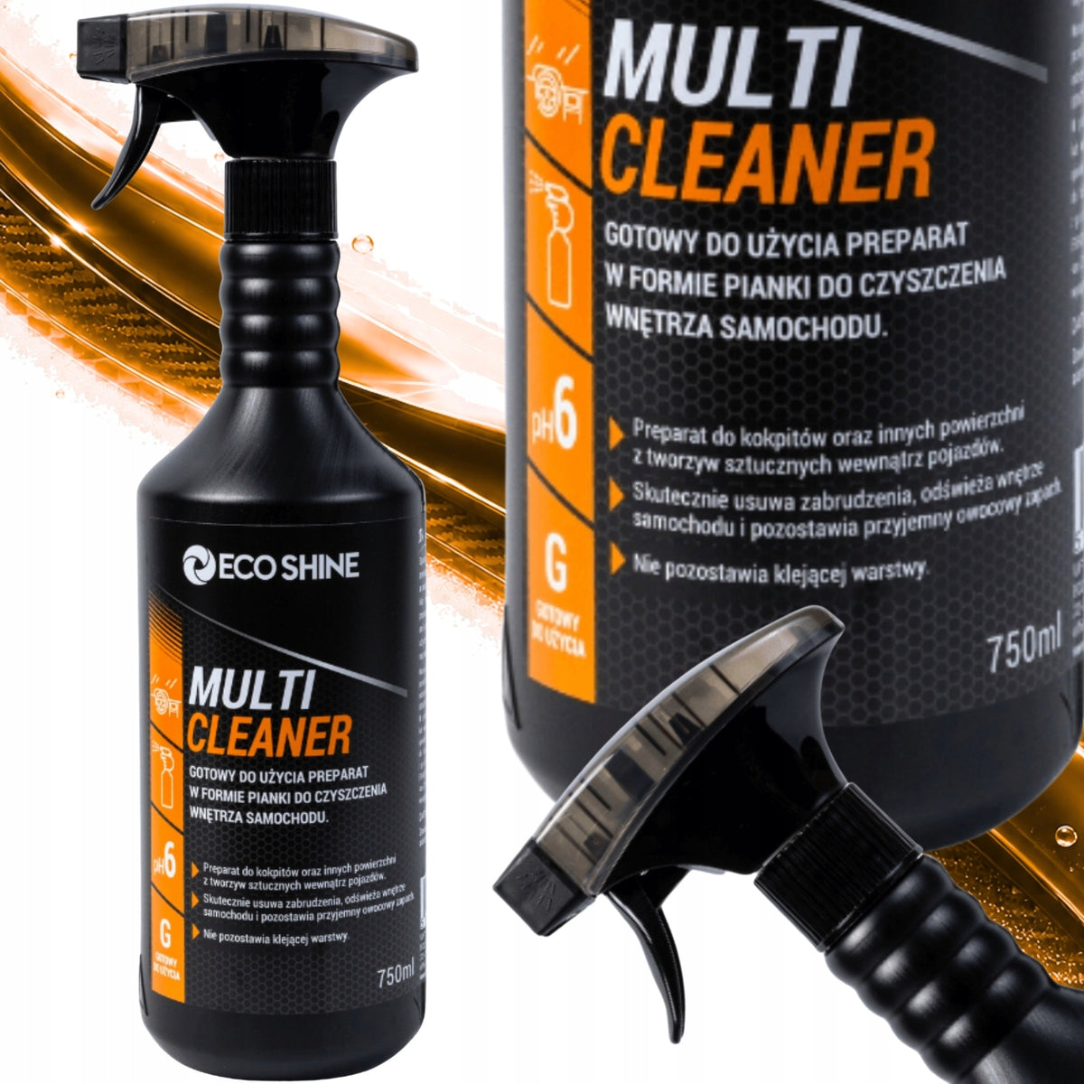 Eco Shine MULTI CLEANER 750 ml – foam for cleaning cockpit and plastics