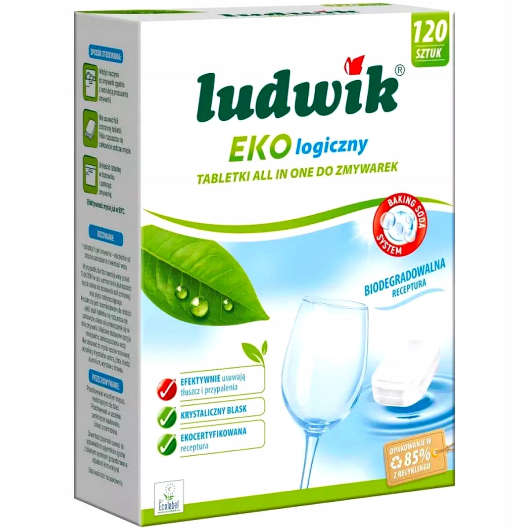 Eco tablets for dishwasher LUDWIK Eco-friendly 120 pcs Bio All In 1 for dishes