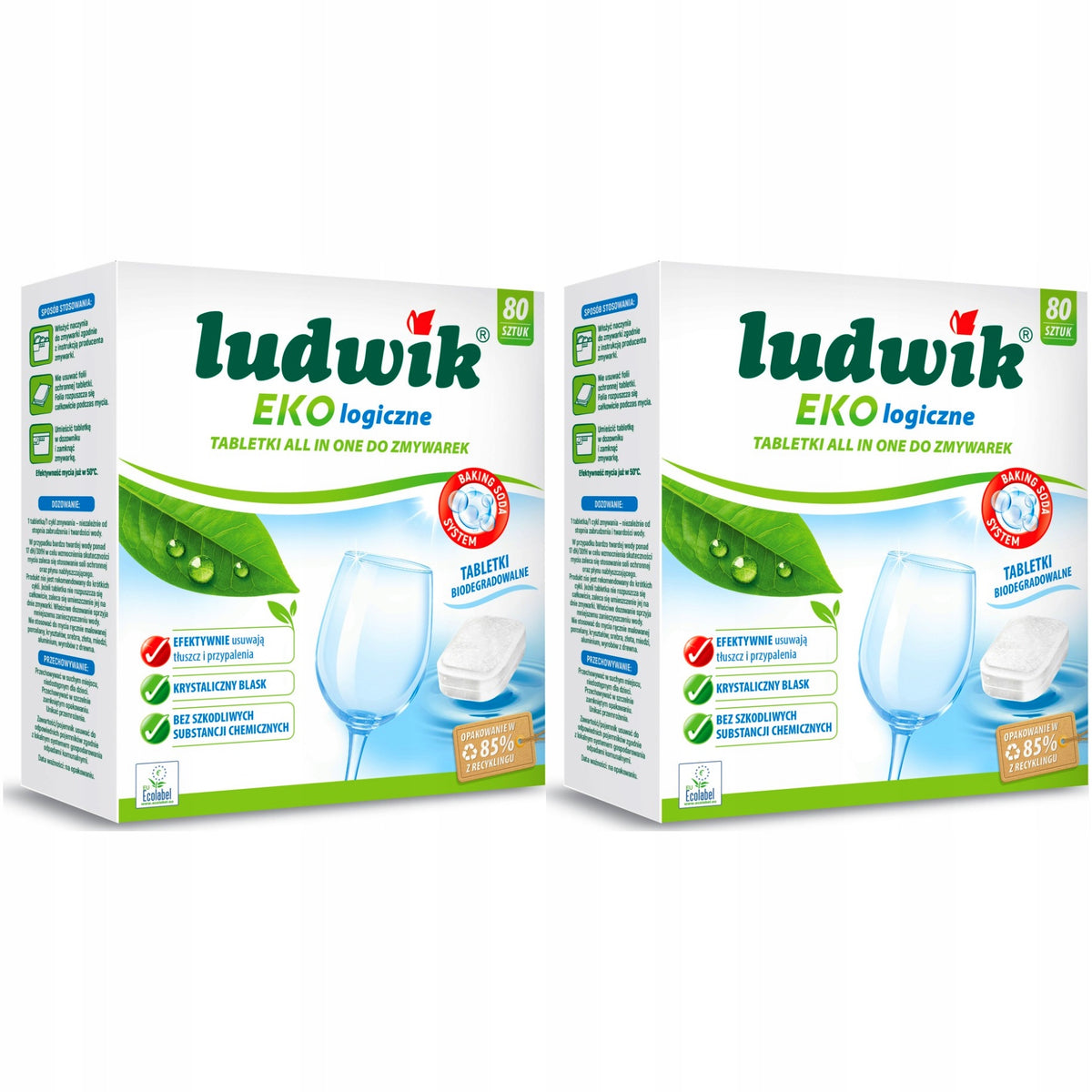 Eco tablets for dishwasher LUDWIK Eco-friendly All in One 160 pcs.