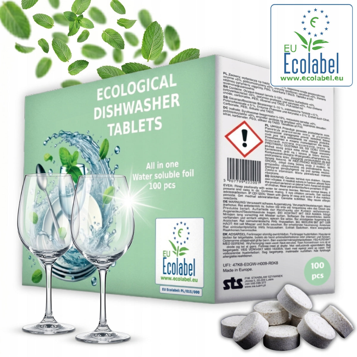 EcoLabel Dishwasher Tablets All in One 100pcs/STS