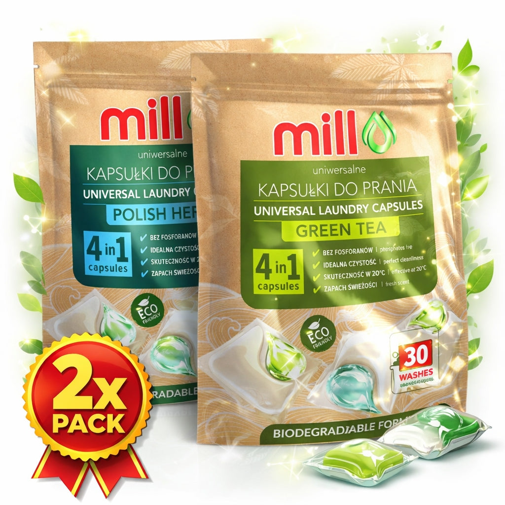 Ecomill Washing Capsules Universal Hemp Green Tea Mix 60 pcs.