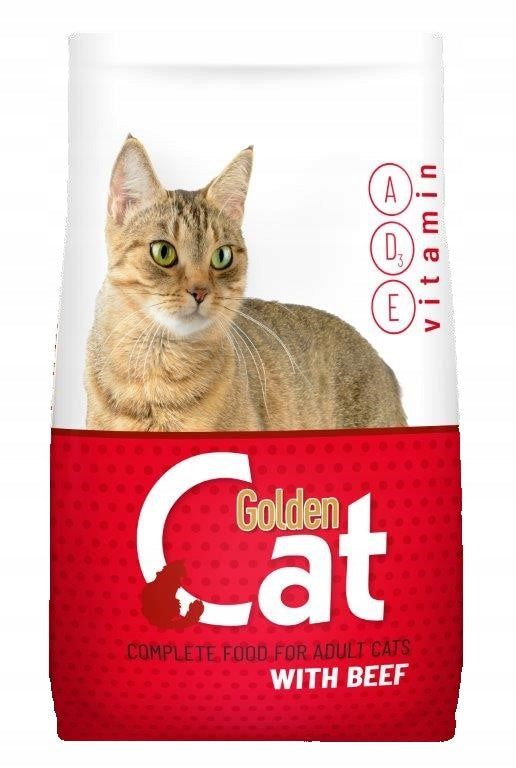 Economical cat food with beef Golden Cat 1kg Manufacturer code Golden