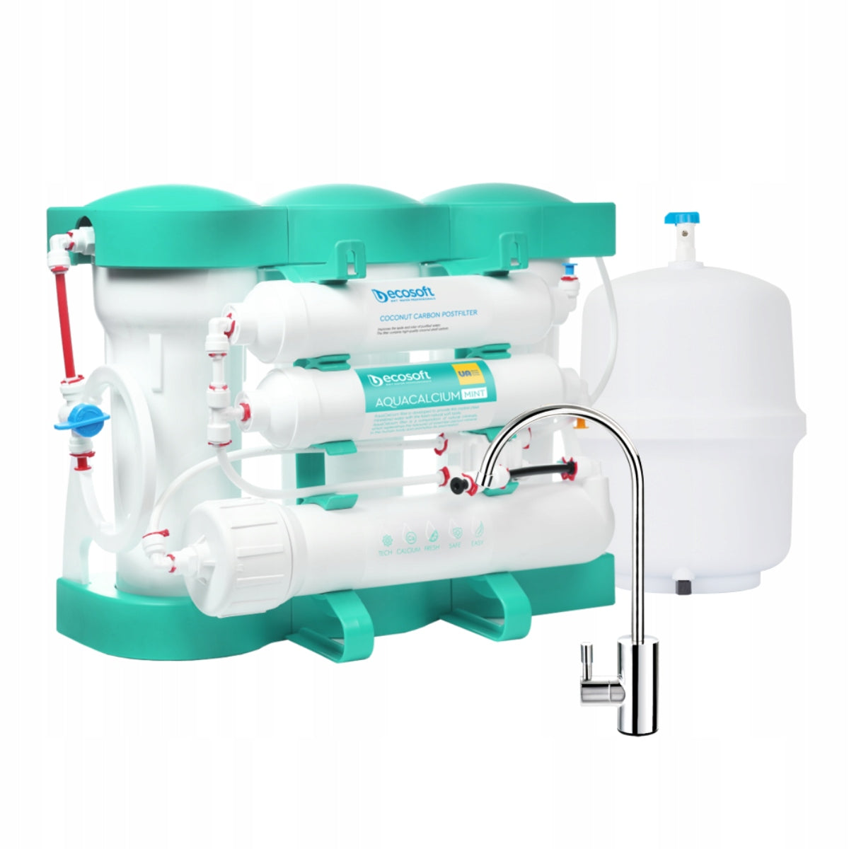 Ecosoft AquaCalcium Mint Reverse Osmosis Filter with Mineralization Under Sink