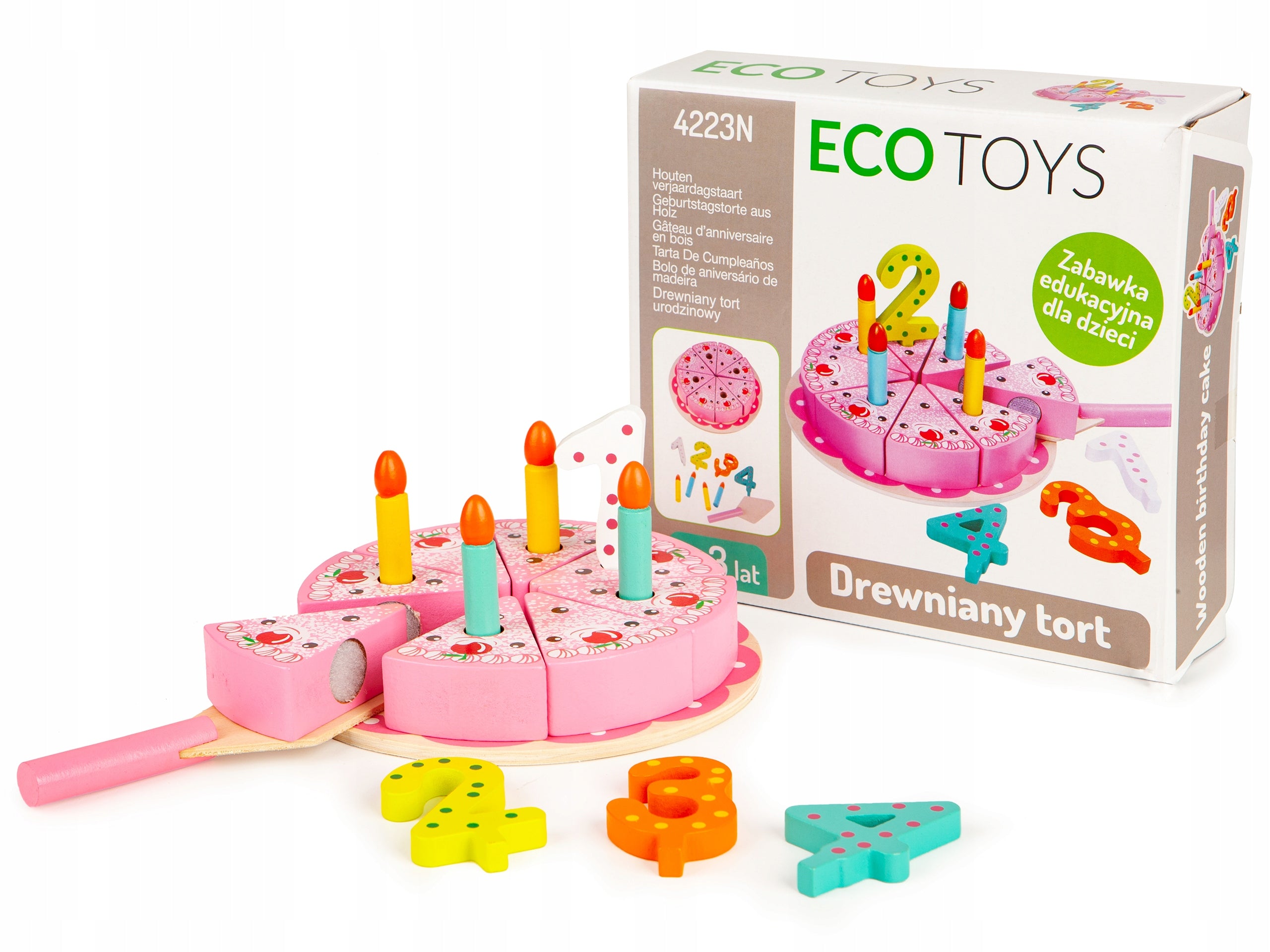 Medinis tortas su peiliu Ecotoys