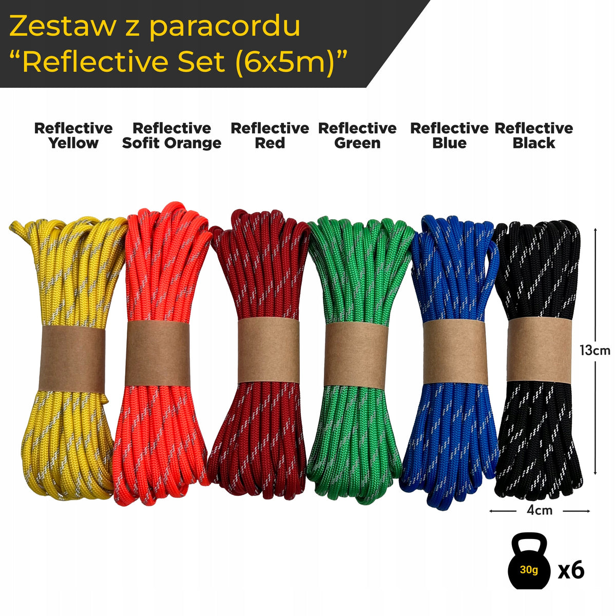 EdcX Paracord 550 “Reflective Set (6x5m)” Packaging status original