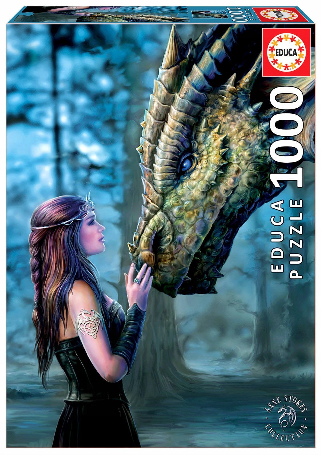 Puzzle Drache mit Mädchen, 1000 Teile 