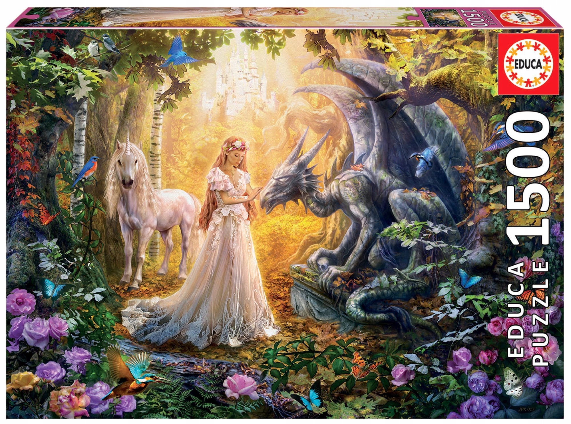 Puzzle Prinzessin, Drache und Einhorn, 1500 Teile 