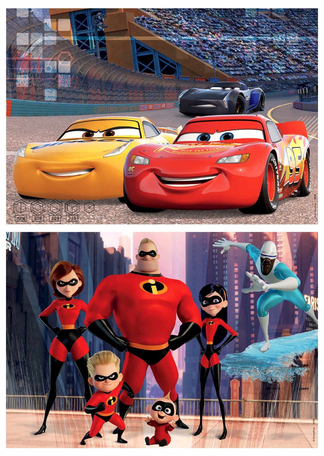 Puzzles Disney Pixar, 2 Stück. x 25 Stück 