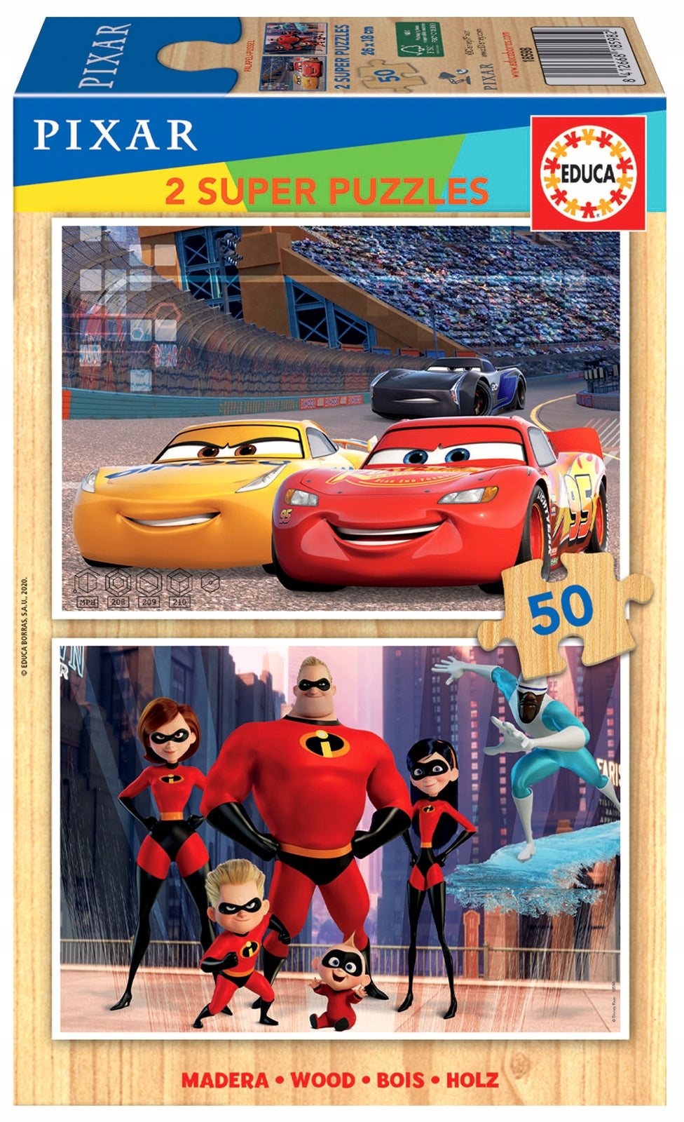 Puzzles Disney Pixar, 2 Stück. x 25 Stück 