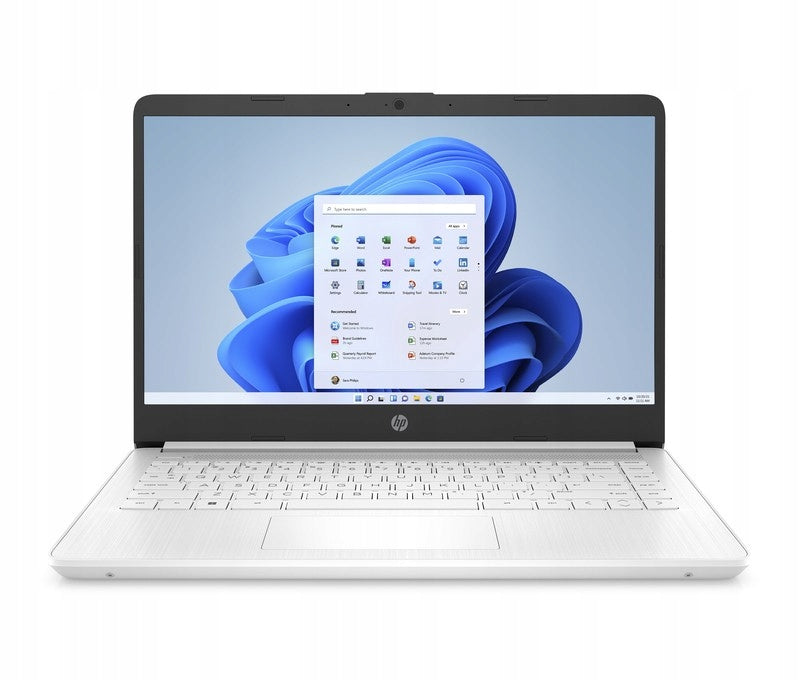 Educational Laptop White Laptop HP 14 N4120 16GB 64GB eMMC HD Win 11 OFFICE Manufacturer code Laptop 14 cali Laptop dla dzieci W11