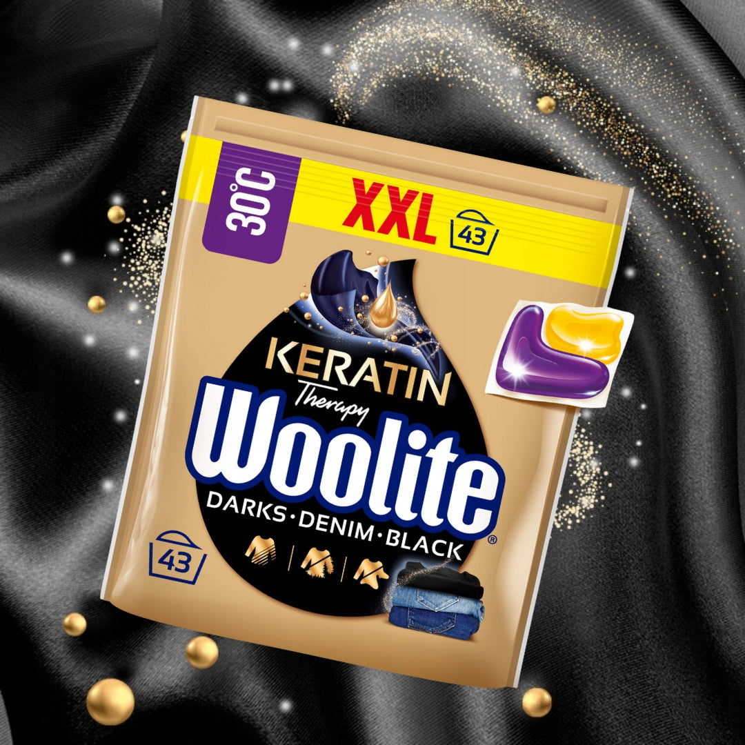 Effective Laundry Capsules DARK BLACK JEANS 2x43 Pcs WITH KERATIN + FREEBIE Packaging status original