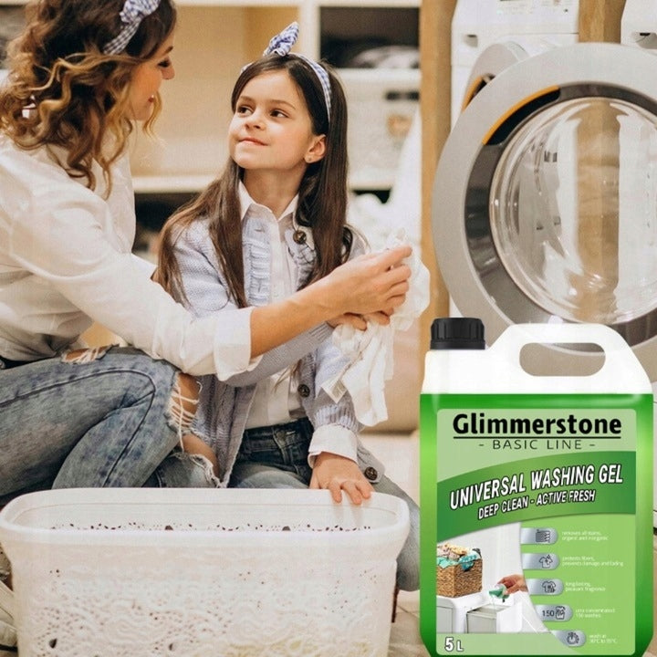 Effective Laundry Liquid UNIVERSAL 5L 150 Washes BASIC LINE DEN Efficient x2 Packaging status original