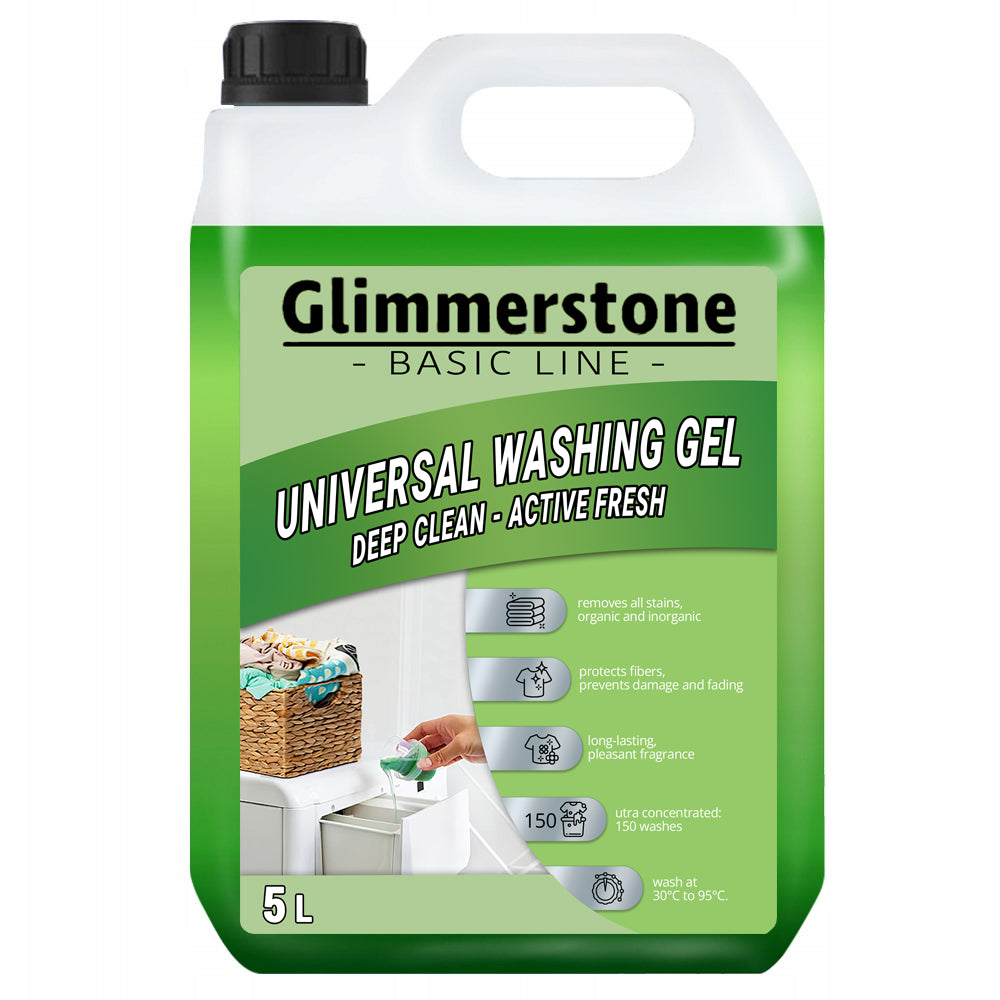 Effective Laundry Liquid UNIVERSAL 5L 150 Washes BASIC LINE DEN Efficient x2