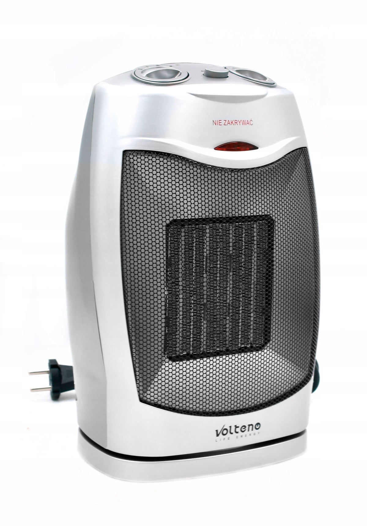 Efficient ceramic fan 1500 W thermostat 2 powers silver