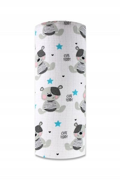 Ega Tetra Diaper 70x80cm 0573 White Stars on Grey Background Brand Egakids