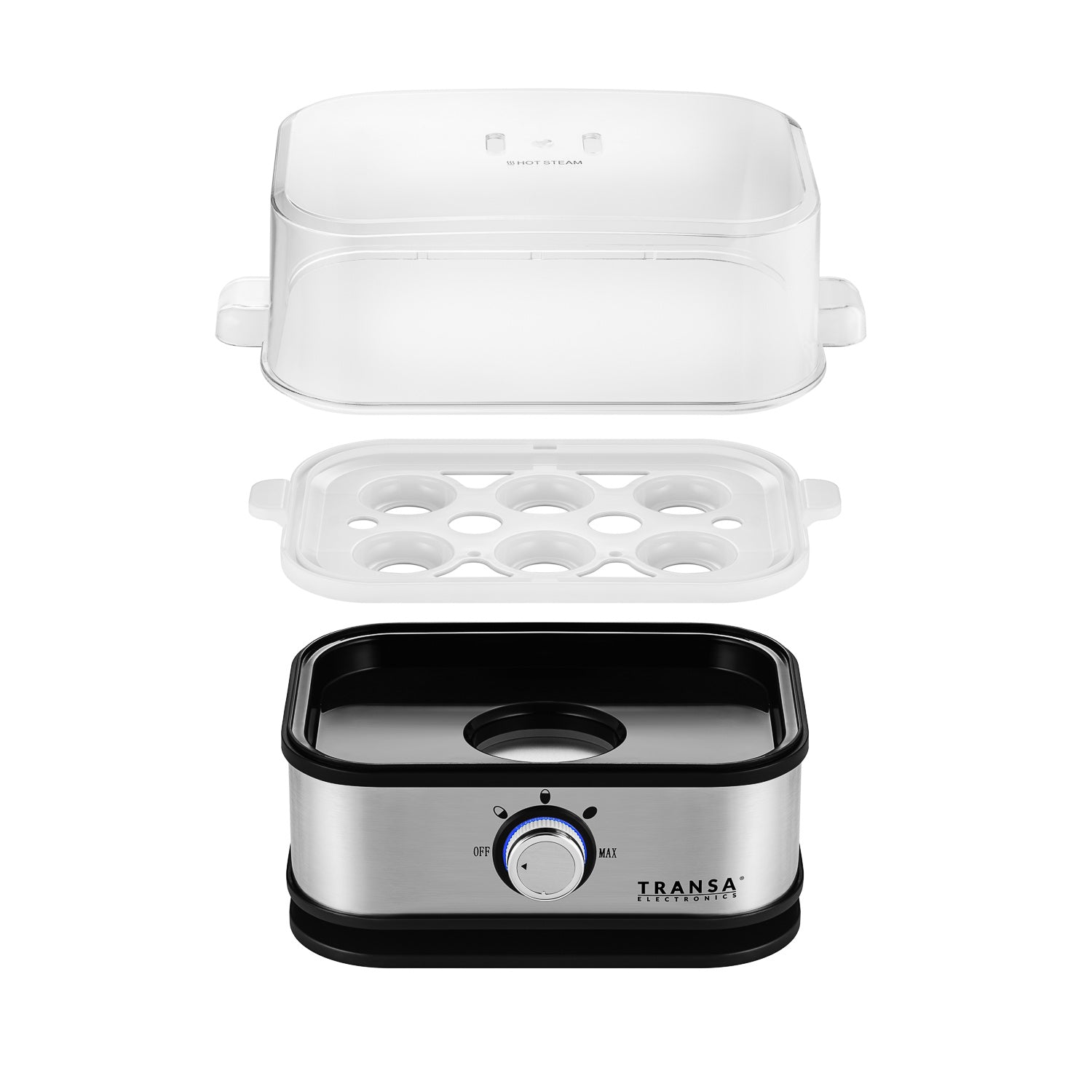 Egg Cooker 6 EGGS 3 DEGREES HARDNESS LEVEL AUTOMATIC TIMER Manufacturer code TE-21