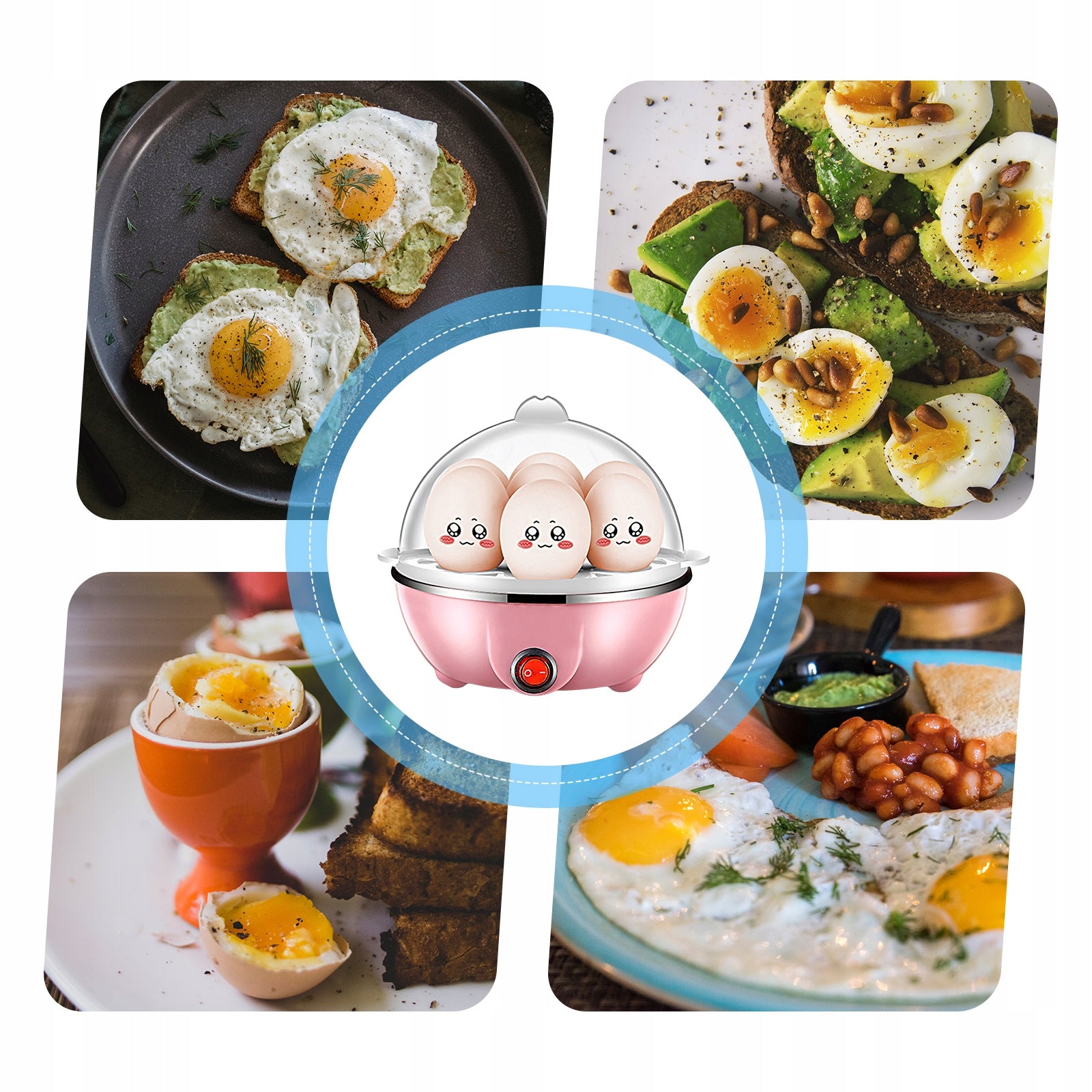 Egg Cooker 7 Hard Cooked Egg Capacity Cooker with Egg LM Power rating 1 W