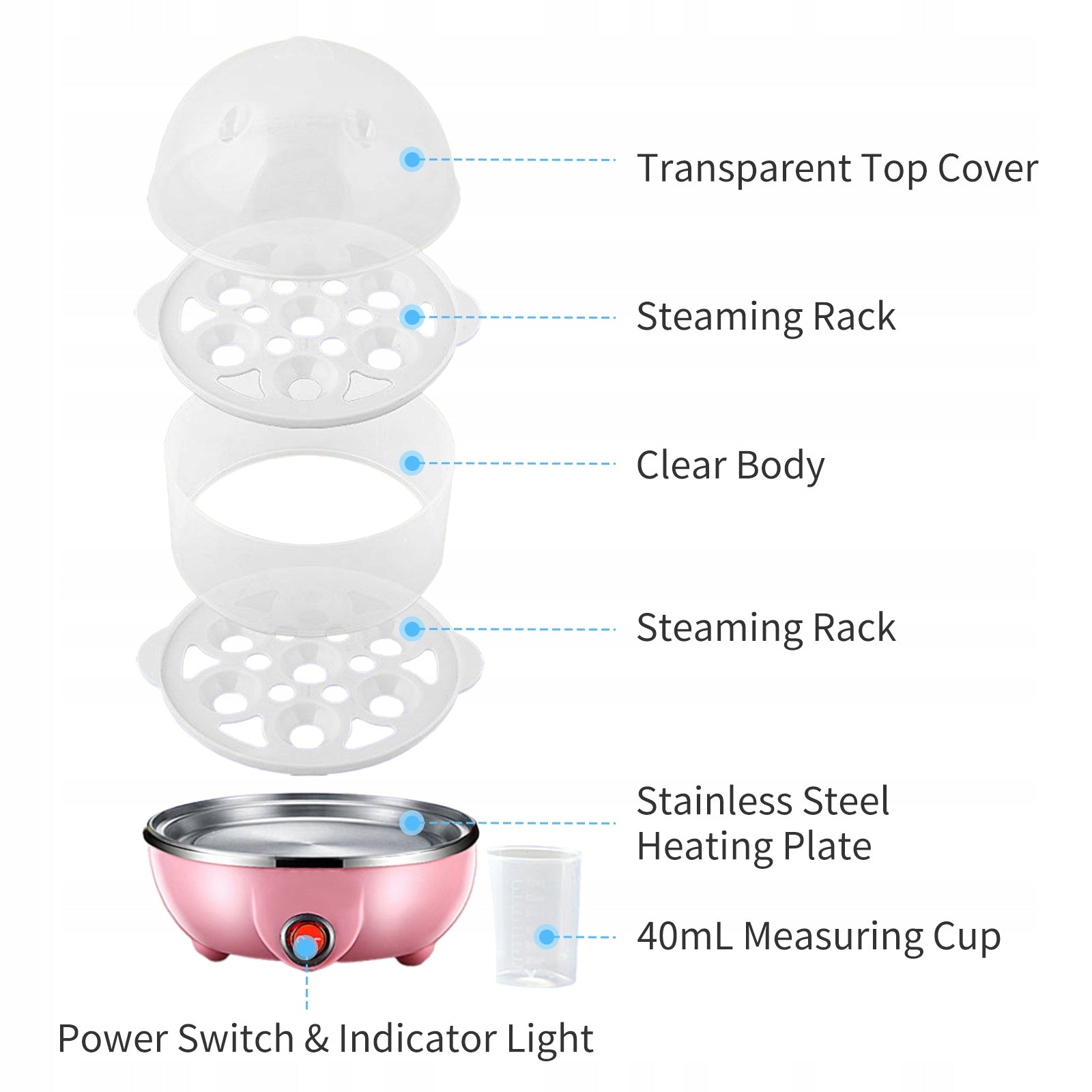 Egg Cooker 7 Hard Cooked Egg Capacity S8 Egg Cooker
