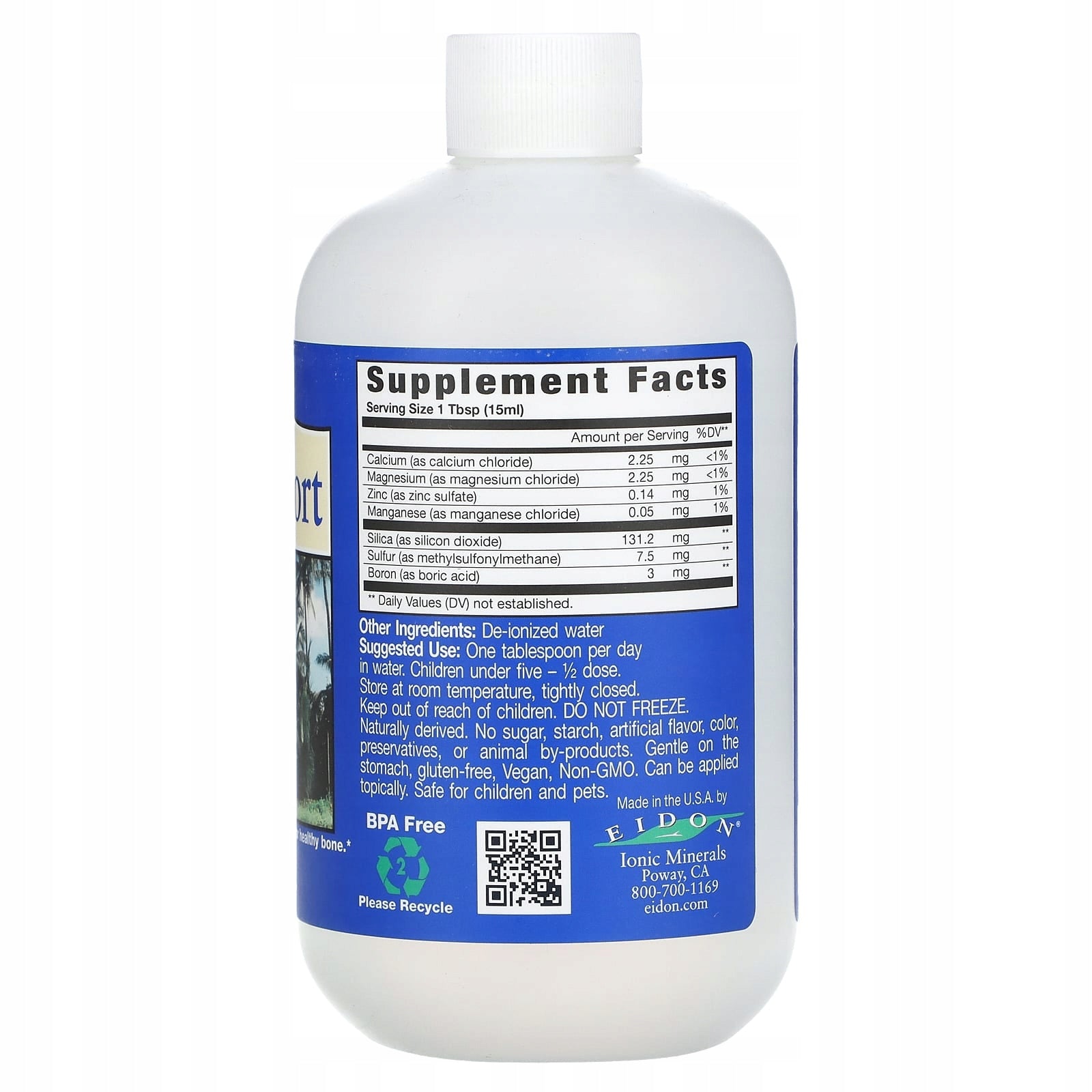 Eidon Ionic Minerals, Ionic Minerals, for bone support, 533 ml Expiration date at least 3 months from the date of purchase