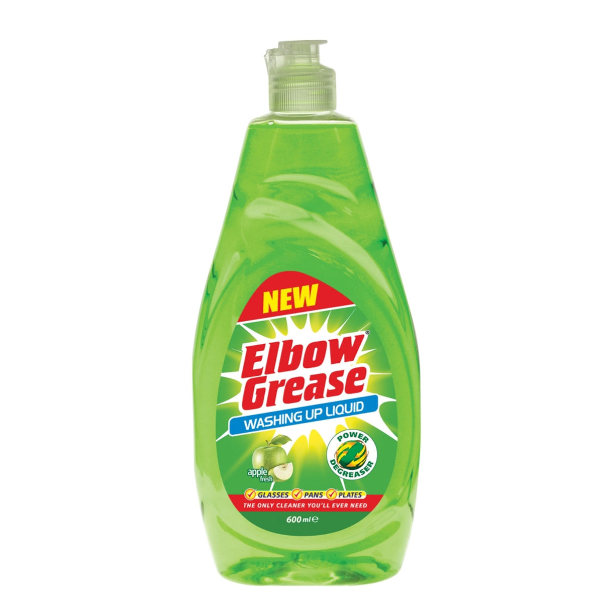 Elbow grease apple dishwashing liquid 600ml