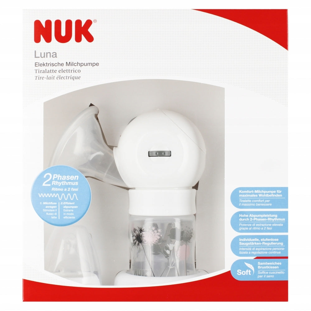 Electric BREAST PUMP FOR MILK REMOVAL Two-phase Luna Breast Pumps NUK