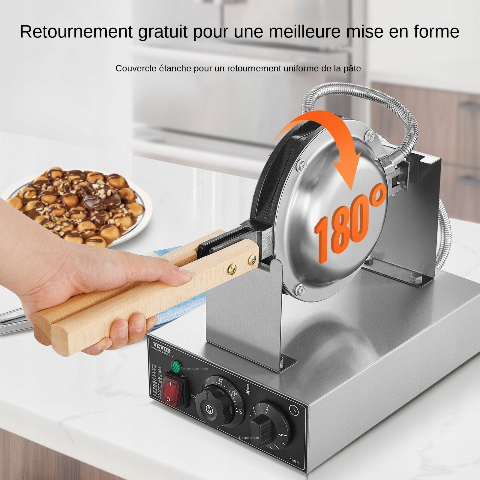 Electric BUBBLE WAFFLE MAKER 1400 W for Egg Pancakes Manufacturer code 278020W