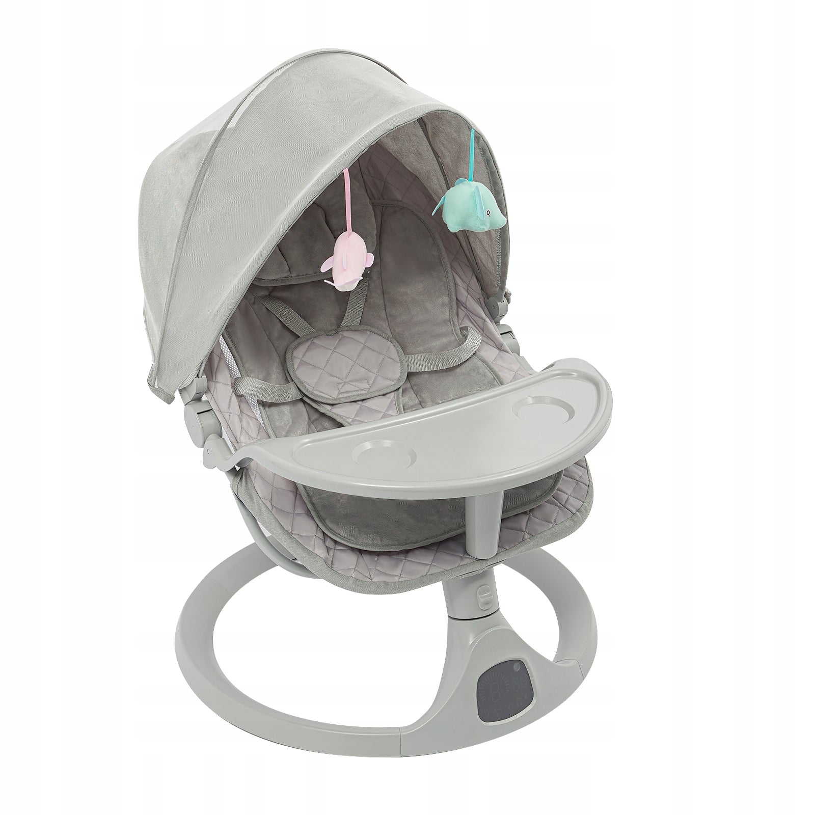 Electric Baby Rocker Bluetooth Toddler Swing Silent Casters 0-18 Months