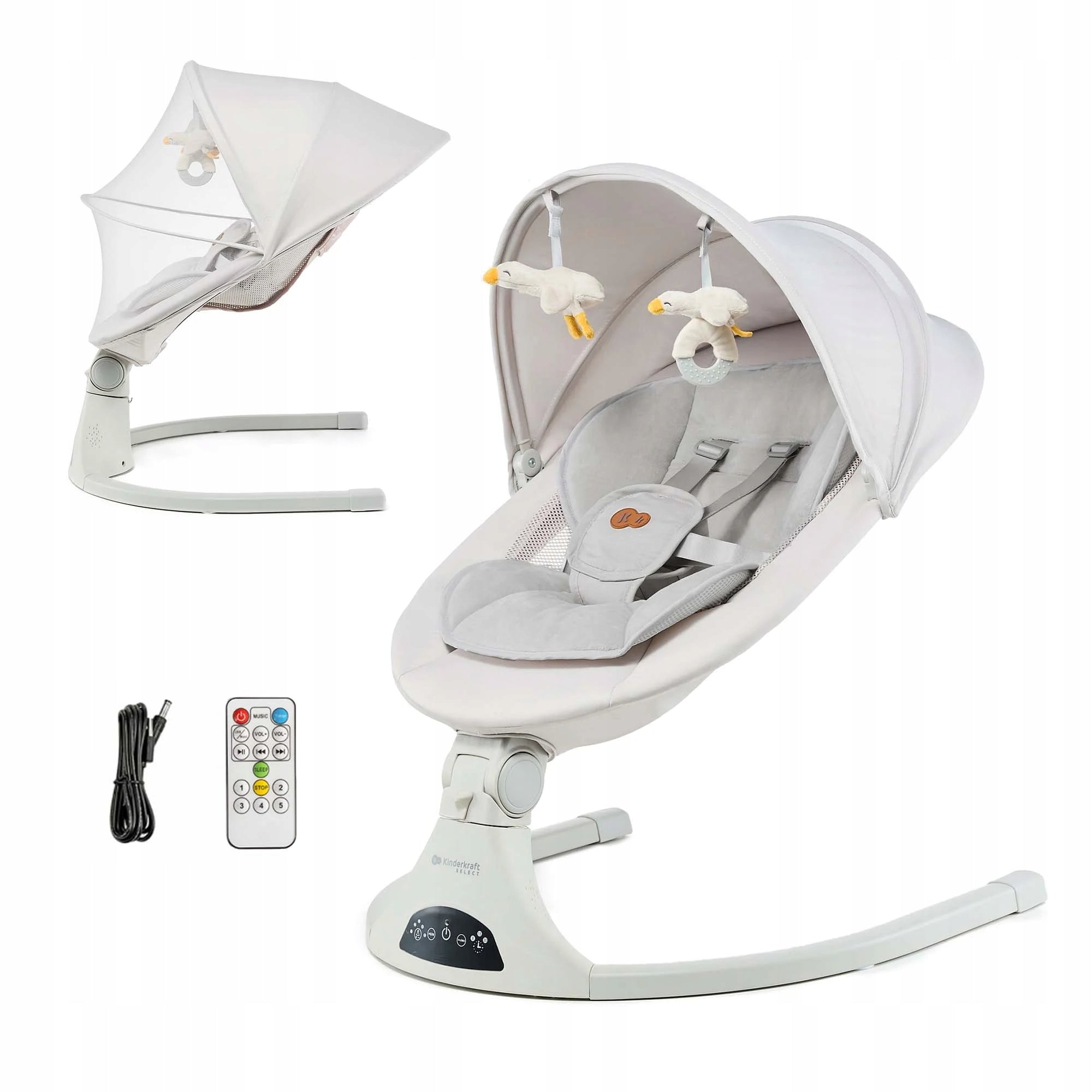 Electric Baby Rocker Lounger Kinderkraft TULSY Light Beige