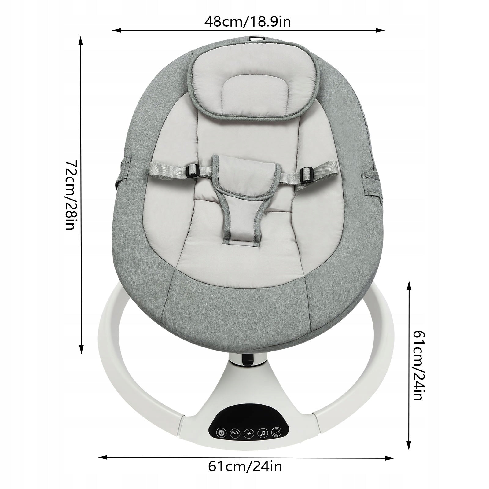 Electric Baby Rocker with Bluetooth Functionality,Remote control 0-12Months EAN (GTIN) 747495458588