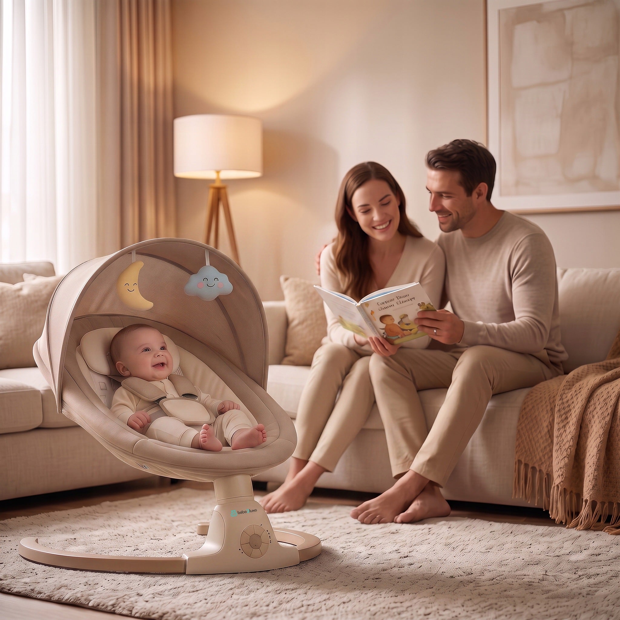 Electric Baby Swing with Rocking Feature Bebe2luxe AVA Packaging status original