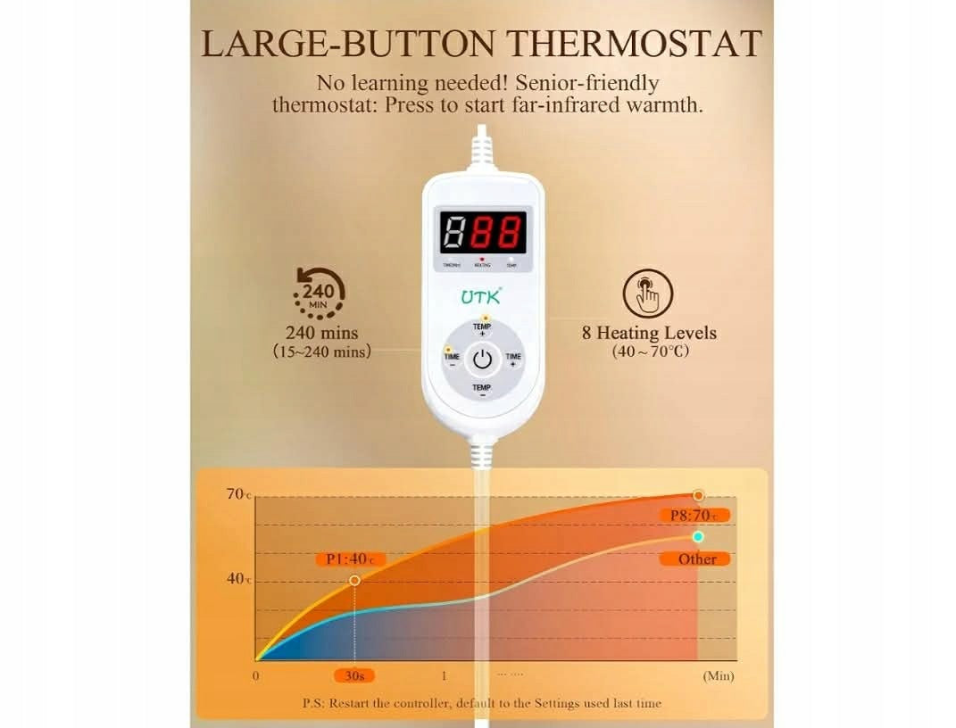 Electric Back Heating Pillow Arms Neck Heating Blanket PILOT Medical device no