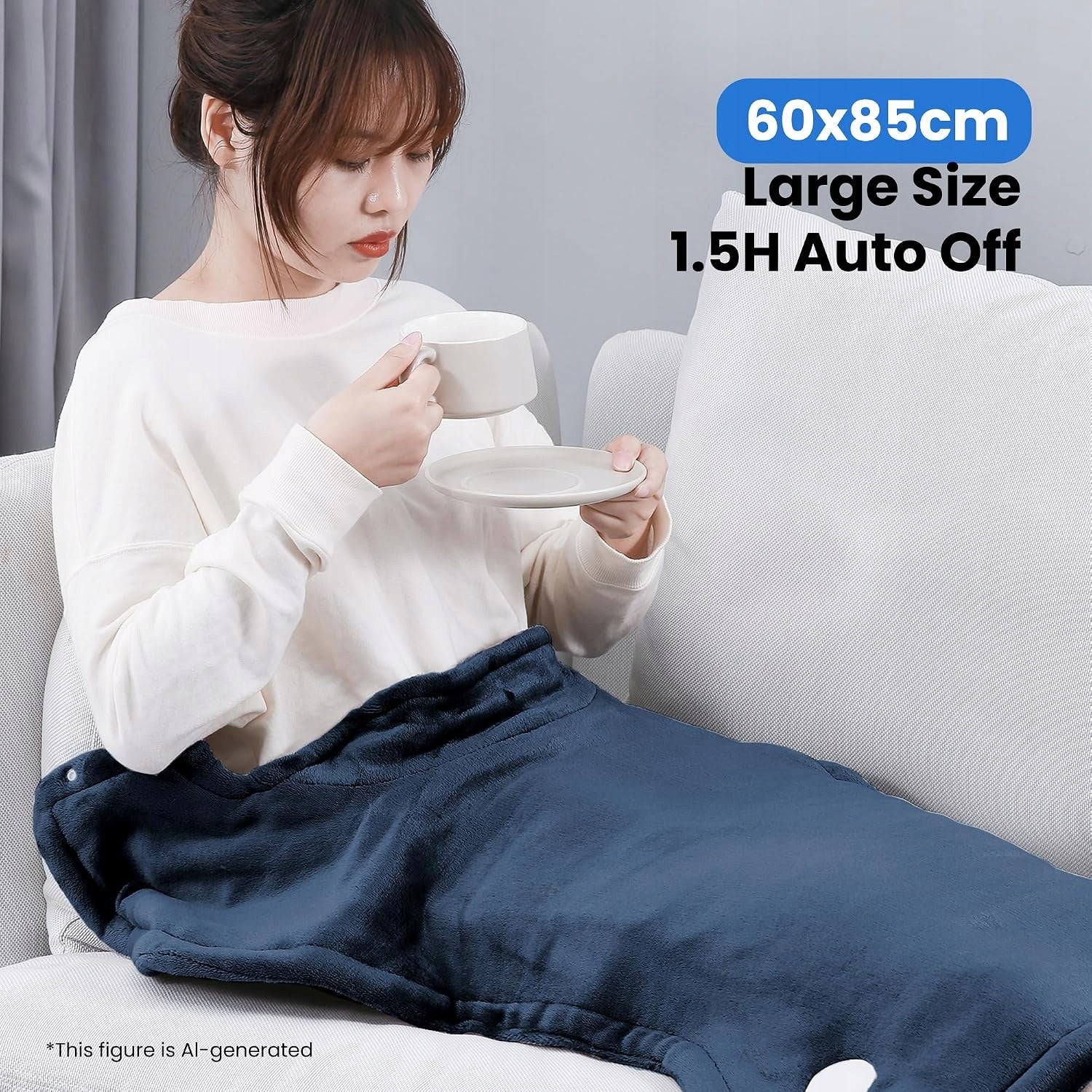 Electric Back Heating Pillow Shoulders Neck Electric BLANKET 85x60cm Medical device no