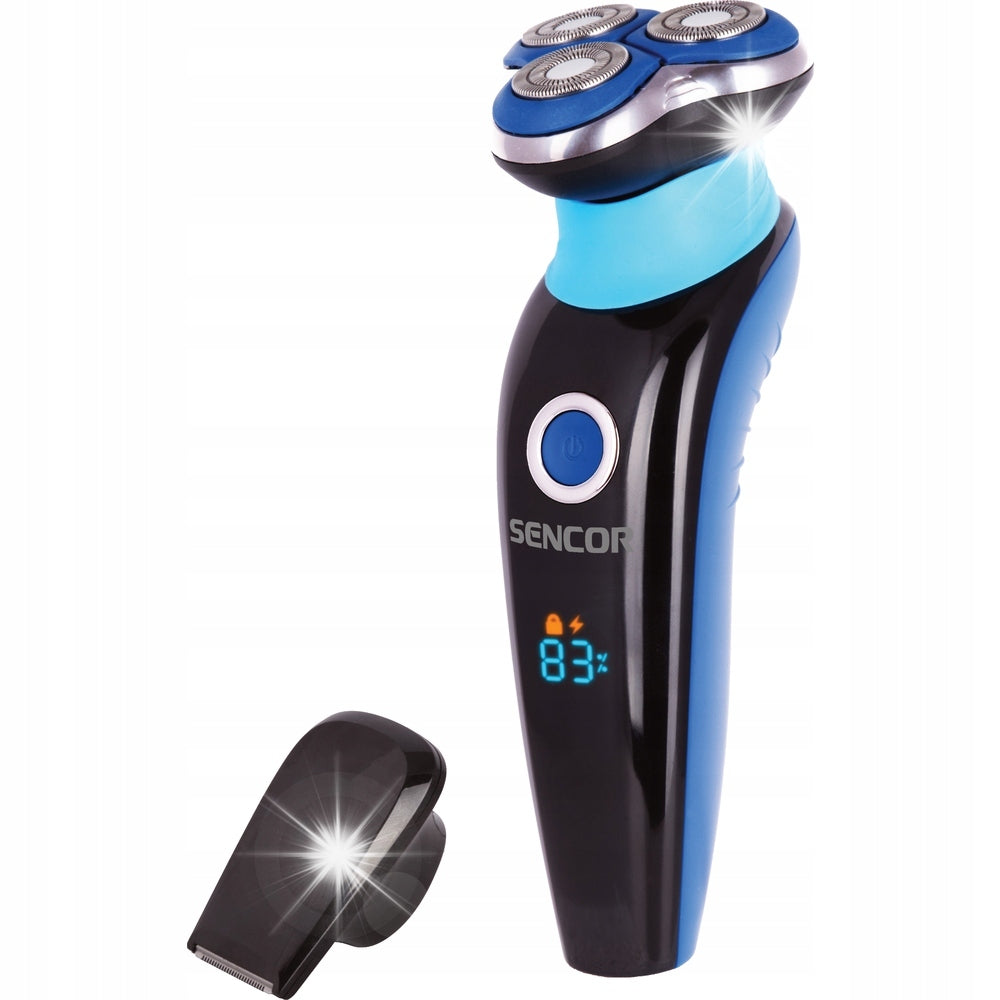 Electric Beard Trimmer Shaver Sencor 5520BL Direct Drive 3 Heads